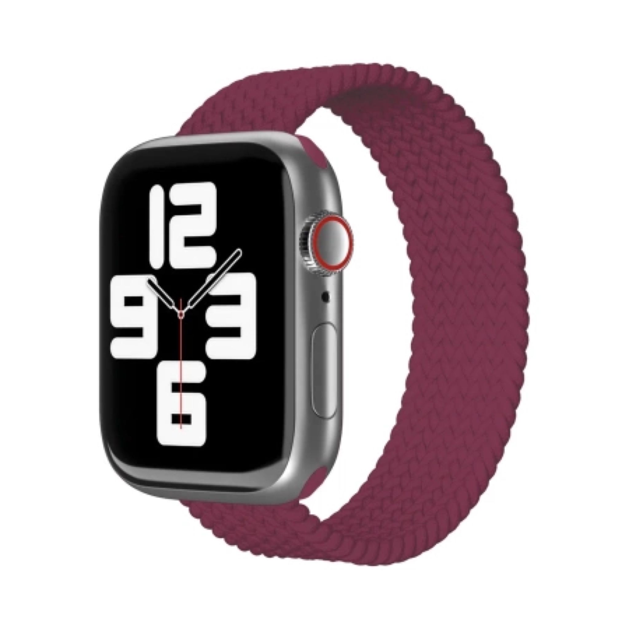 Ремешок нейлоновый плетёный "vlp" для Apple Watch 38/40/41, L/XL, 2шт, марсала